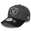 Bone Unissex New Era 9FORTY A-Frame NFL Las Vegas Raiders Cinza-60758987- -1-